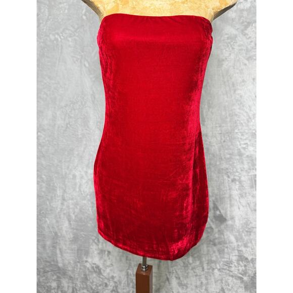 Dolls Kill Red Velvet Mini Dress - Picture 2 of 7